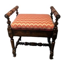Vintage Piano Stool Under Seat