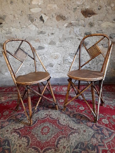 Vintage bamboo chairs - chairs, 2