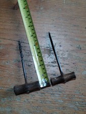 JOB LOT ☀️ Vintage Antique T-Handle Wood Auger Hand Drill Woodworking Carpentry 