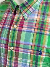 Polo Ralph Lauren | Short Sleeve Tartan Shirt Shirt XXL (Green) Pony 90s Casuals