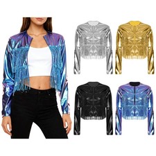 UK Womens Pu Leather Metallic