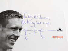 ENGLAND 2003 RUGBY WORLD CUP LEGEND JONNY WILKINSON HAND SIGNED PROMO CARD