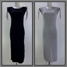 Ladies New Ex M&S  Ribbed  Midi Dress Size  6 8 10 12 14 16 18