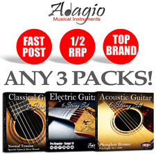 3 PACKS - ADAGIO Electric or Acoustic Guitar Strings - Pro and Premium AntiRust