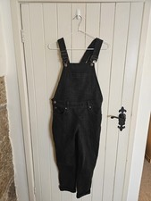 Black Denim Dungarees