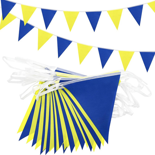20m 52pcs navy yellow - yellow, fabric
