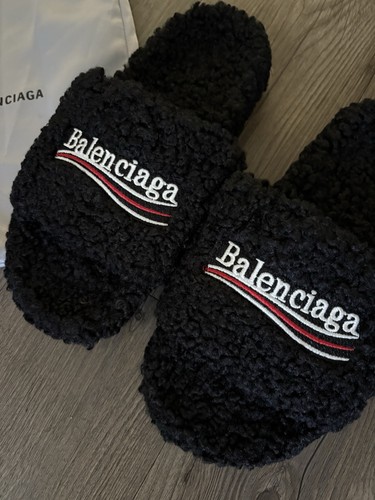 Balenciaga logo sherpa slide - sherpa,
