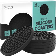 6 Pack Silicone Coasters by