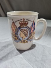 Commerative Mug Queen Elizabeth II Coronation 1953 Royal Memorabilia Vintage