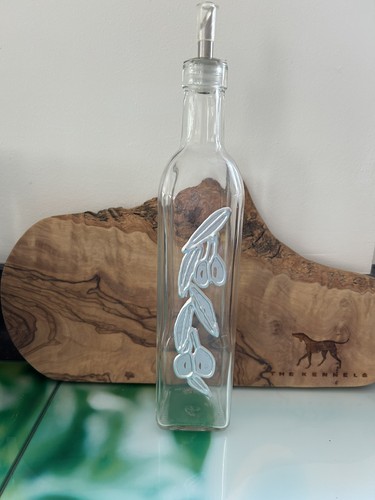 Glass olive oil pourer - oil,