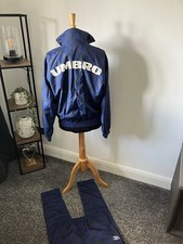 Vintage Umbro Tracksuit Jacket & Trousers Football Tracksuit Size S - 90s Y2K