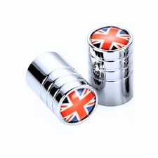 Valve Dust Caps UK Silver for