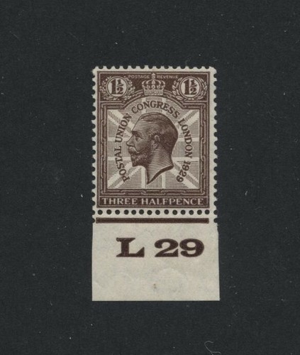 1929 purple brown postal - purple,