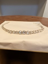 Elegant Crystal and Silver Headband Bridal Tiara Wedding Hair Accessory