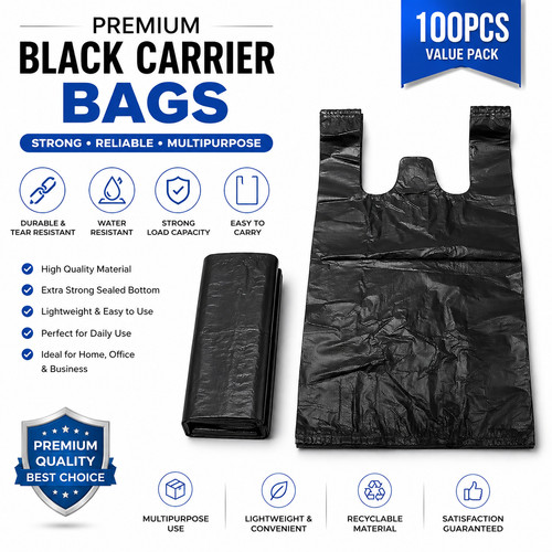 100 black plastic - 100,