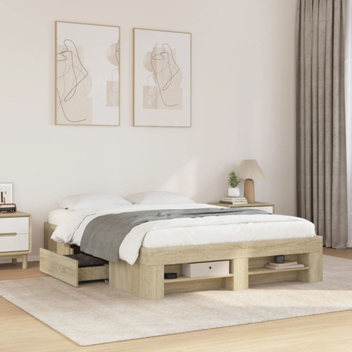 Bed frame sonoma oak 120x200cm - sonoma,