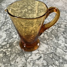 Amber Glass Jug Art Deco Style