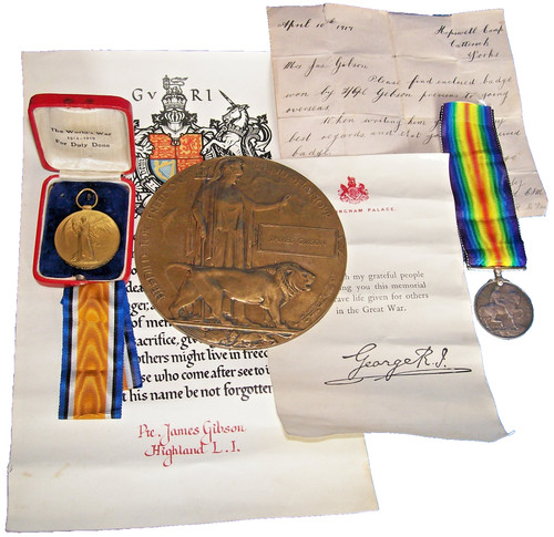 Ww1 death penny medals - ww1,