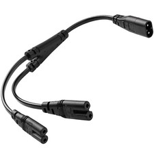 IEC320 C8 to 2X C7 Y Splitter