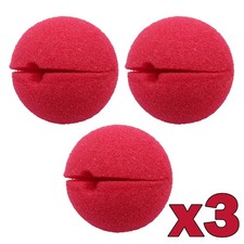 3 Pcs Red Nose Sponge Foam