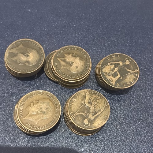 C918 old penny coins - old,