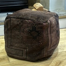 Vintage Turkish Kilim Pouf