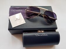 New Linda Farrow x Oscar De La Renta Carved Sunglasses RRP £760.00