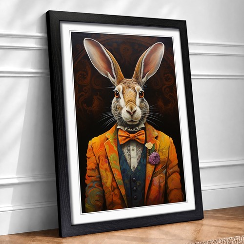 Hare contemporary framed wall - hare,