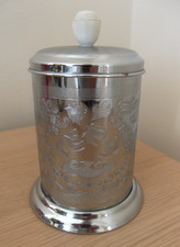 VINTAGE TEA CADDY TIN BAKELITE KNOP