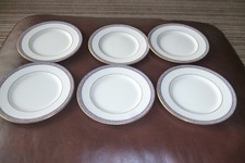 WEDGWOOD ENGLAND BONE CHINA "PALATIA" R4700 6" DIA TEA/SIDE PLATES X 6