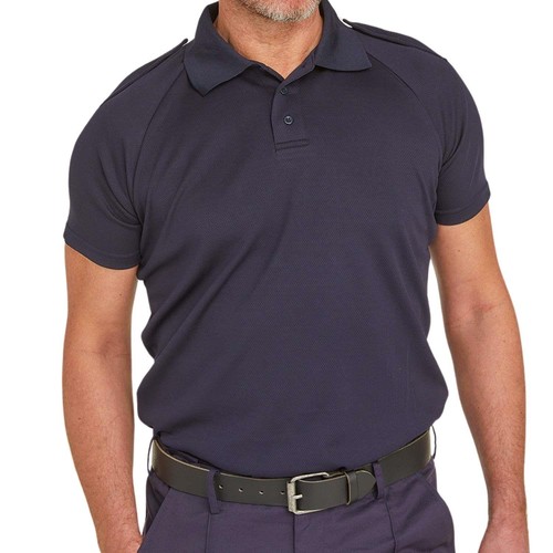 Navy unisex wicking polo - polo, shirt