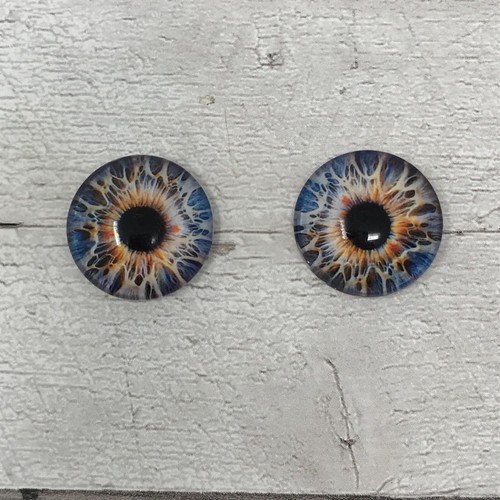 Pair glass eyes - glass,