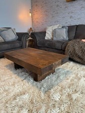 Rustic handmade solid wood sleeper coffee table Xtra Large