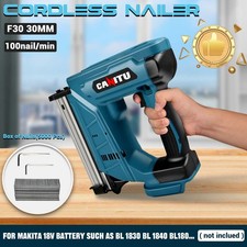 Cordless Nail Gun Staple Gun Compatible Electric Brad Nailer Improvement Nails -