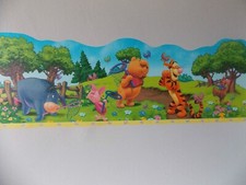 WINNIE THE POOH WALLPAPER BORDER TIGGER EEYORE PIGLET SHAPED SELF ADHESIVE