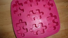 PINK Ice Cube Tray PUZZLE Square Tray Container Fun Chic Modern Retro RARE FAB!!