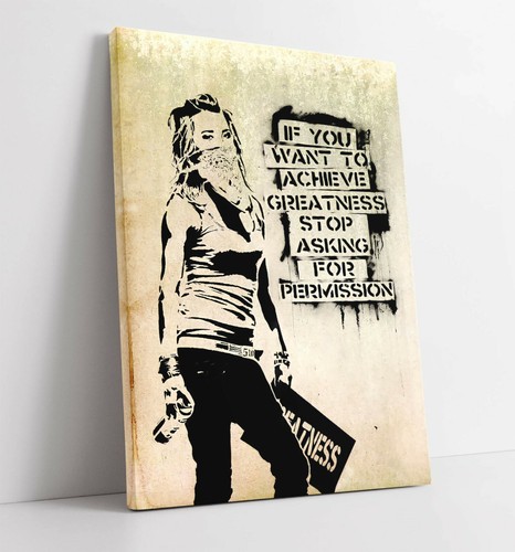 Banksy greatness canvas wall - greatness,