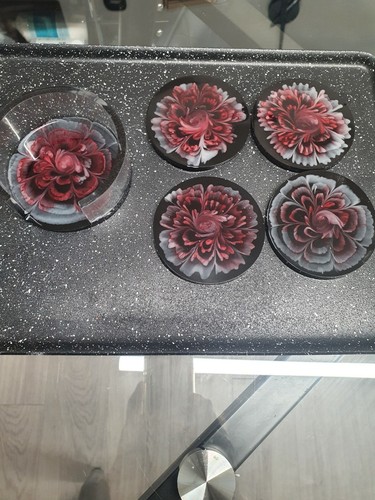 Resin coasters set - resin,