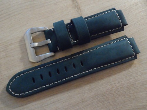 Blue vintage leather - blue, watch