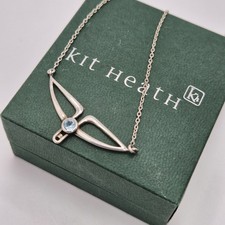 Kit Heath Celtic Sterling Silver And Blue Topaz Necklace Necklet 1999 Boxed