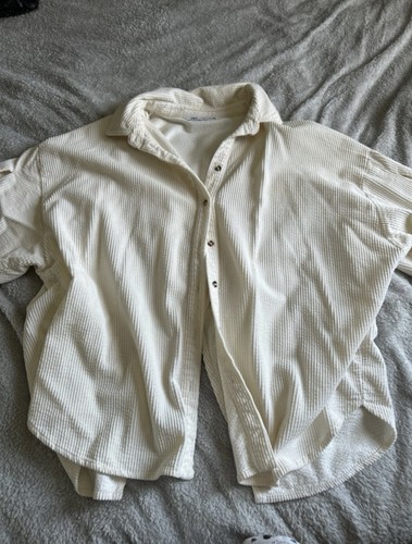 Zara corduroy cream shirt - zara,
