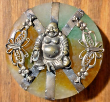 Jade/Jadeite Buddha Pendant (silver?)