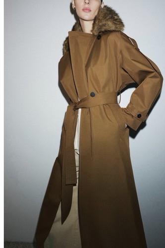 Zara oversize faux - zara,