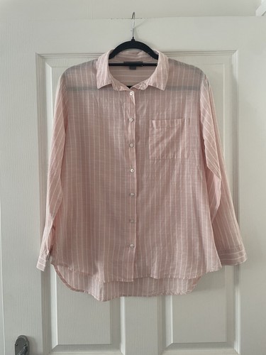 Primark pink white striped - a,