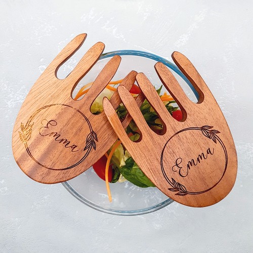 Personalised wooden salad - wooden,