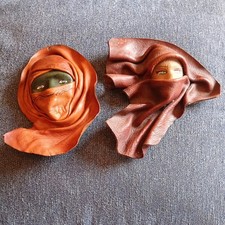 Vintage Leather Mask Sculpture