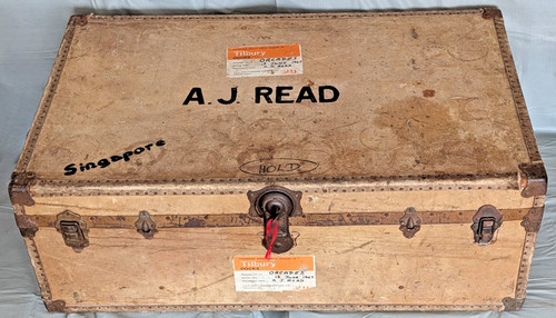 Vintage travel trunk case - vintage,