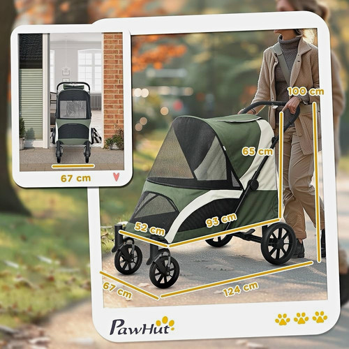 Pawhut wheel pet stroller - pawhut,
