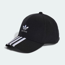 New adidas Originals Mens Trefoil Baseball Cap  Sz M - XL  Black Archive