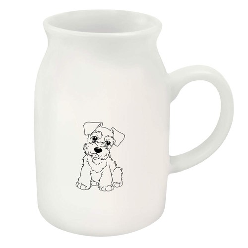 Schnauzer puppy ceramic milk - puppy',